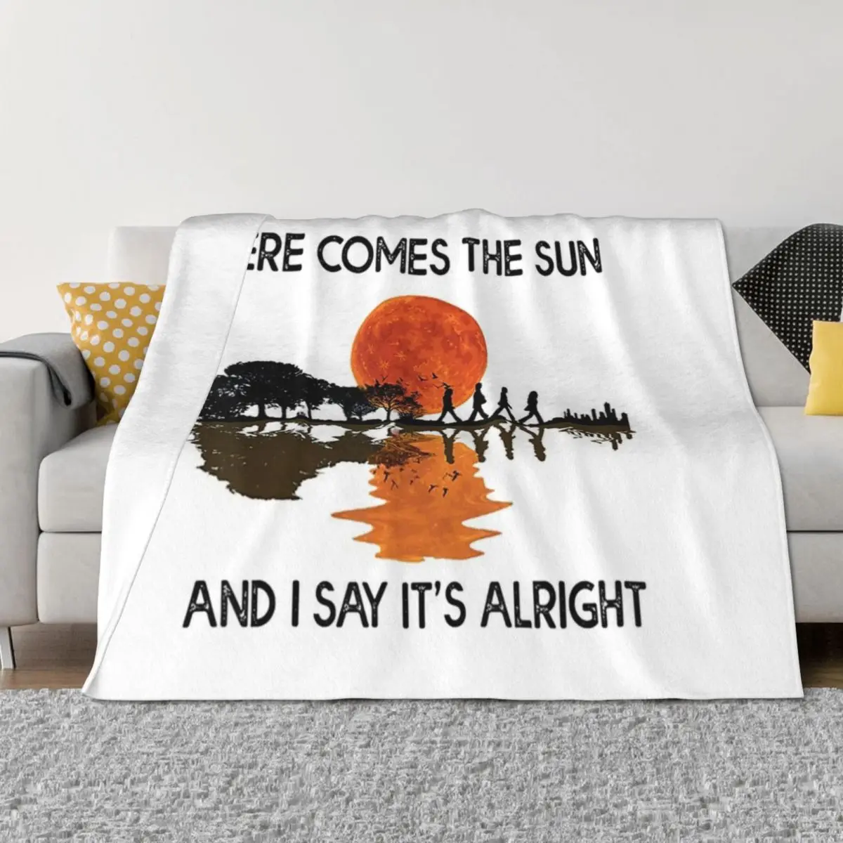 

The Sun And I Say Its Alright Guitar Throw Blanket decorative Decorative Beds Designers Large Blankets