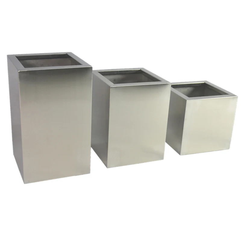 a for  Professional Supplier Outdoor Tall Rectangular Stainless Steel Powder Coated Planter for Garden & Home Use 37L Capacity