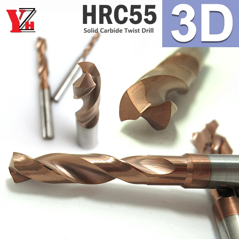 

YZH 3D D0.3-D20 Twist Drill HRC55 With External Cooling CNC For Hard Metal Alloy Stainless Tool