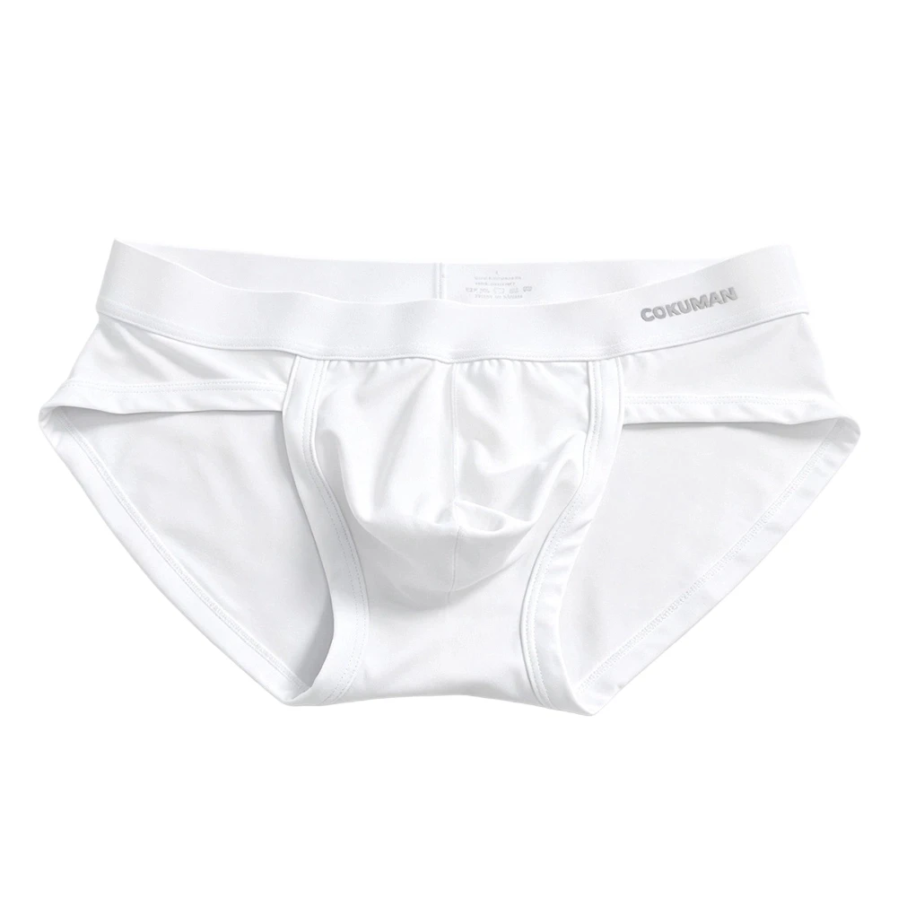 Men Stretch Briefs Shorts Breathable Soft Separation U Pouch Low Waist Underwear Fashion Solid Color Underpants
