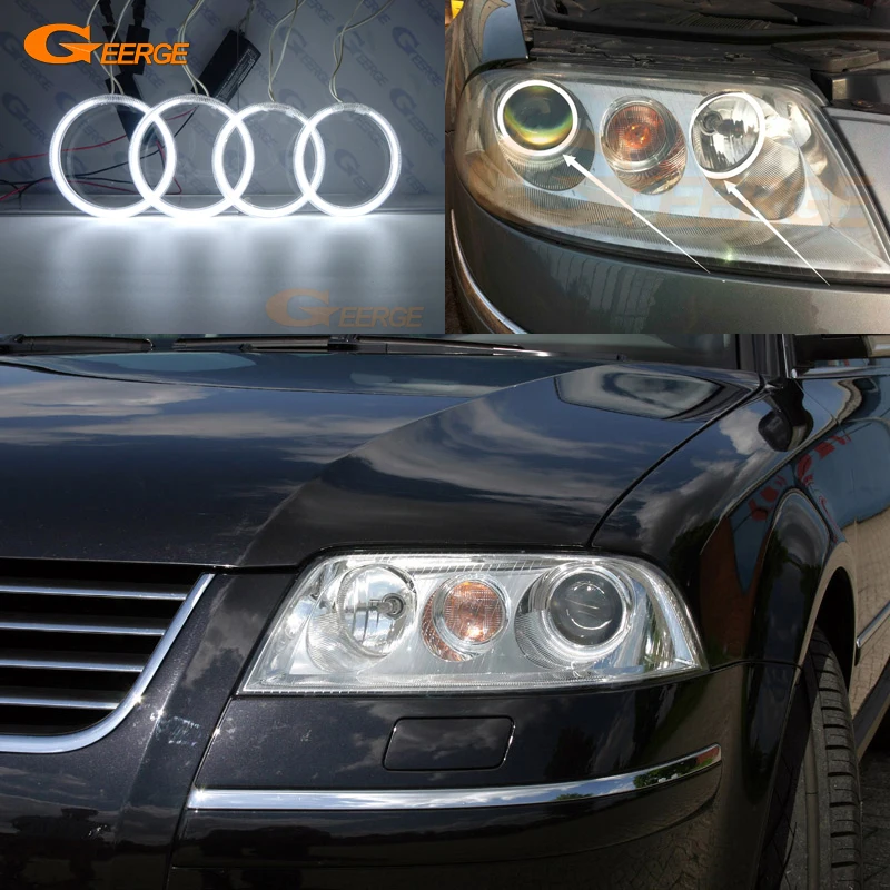 Geerge For Volkswagen VW Passat B5.5 2001 2002 2003 2004 2005 Ultra Bright CCFL Angel Eyes Kit Halo Rings Car Accessories