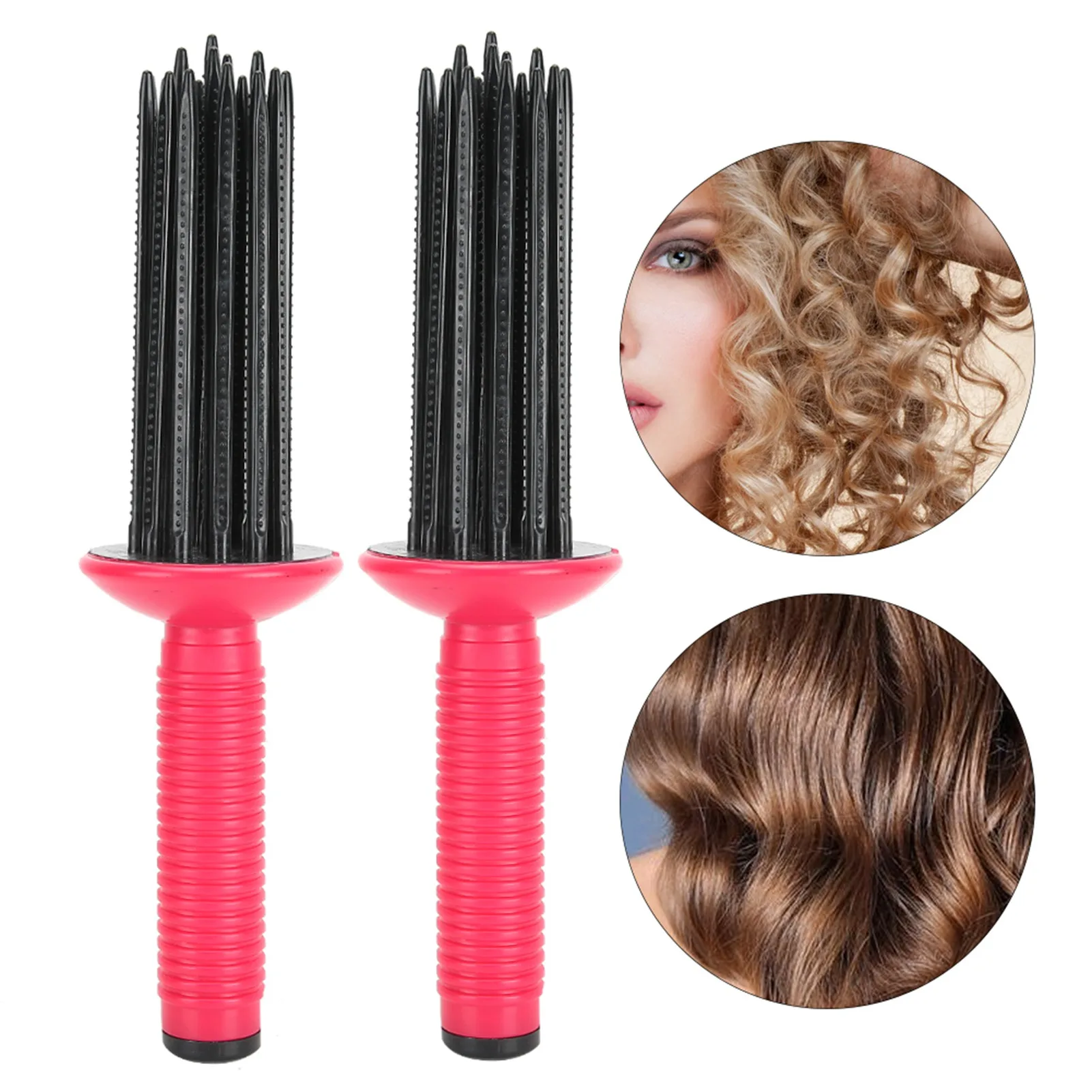 Hair Curler Hair Fluffy Curling Roll Comb Anti‑Slip Curling Wand Hairstyling Tools