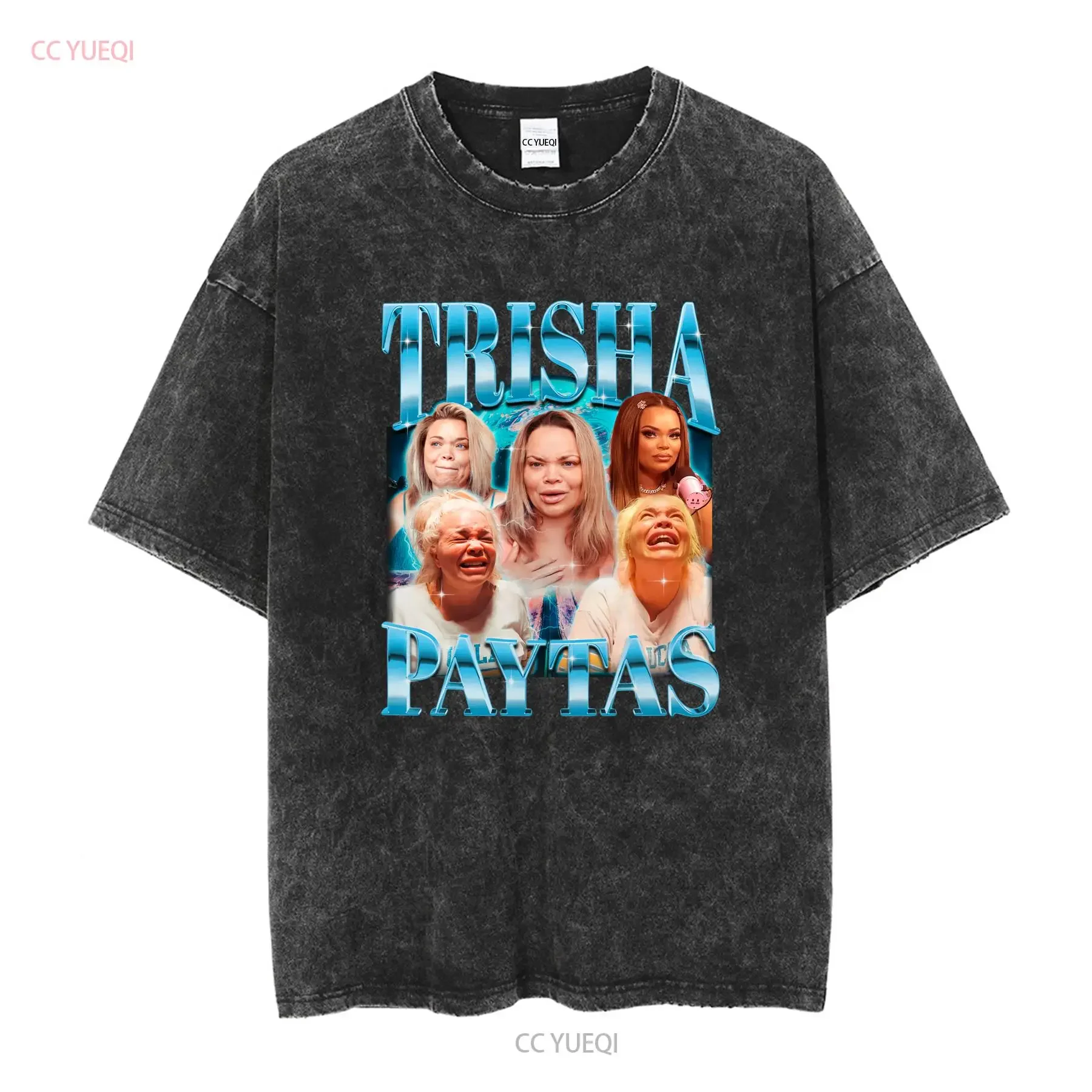 retro trisha paytas shirt sweaT T homage trish vintage Washed Unisex Stylish Soft Breathable fashion homme