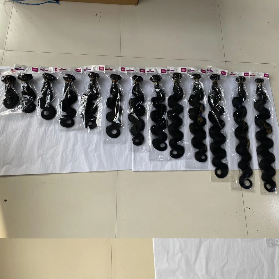 

24 26 28 Hot Inches Body Wave Bundles Human Hair Extensions Human Hair 100% Unprocessed Virgin Brazilian Wavy Human Hair 2/3/4 Bundles