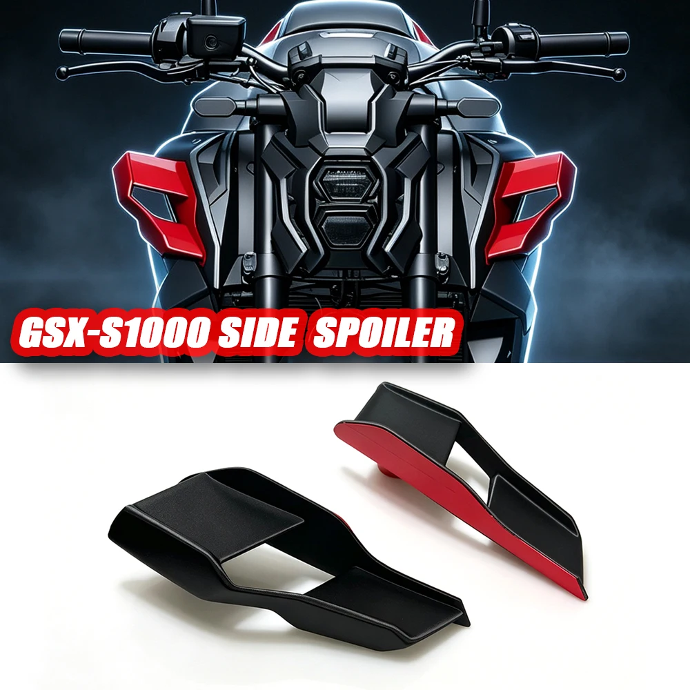 GSX-S1000 2022-2026 Winglet Side Spoiler Lower Lip Downforce Naked Frontal Spoilers Compatible with GSXS1000 for Enhanced Aerod