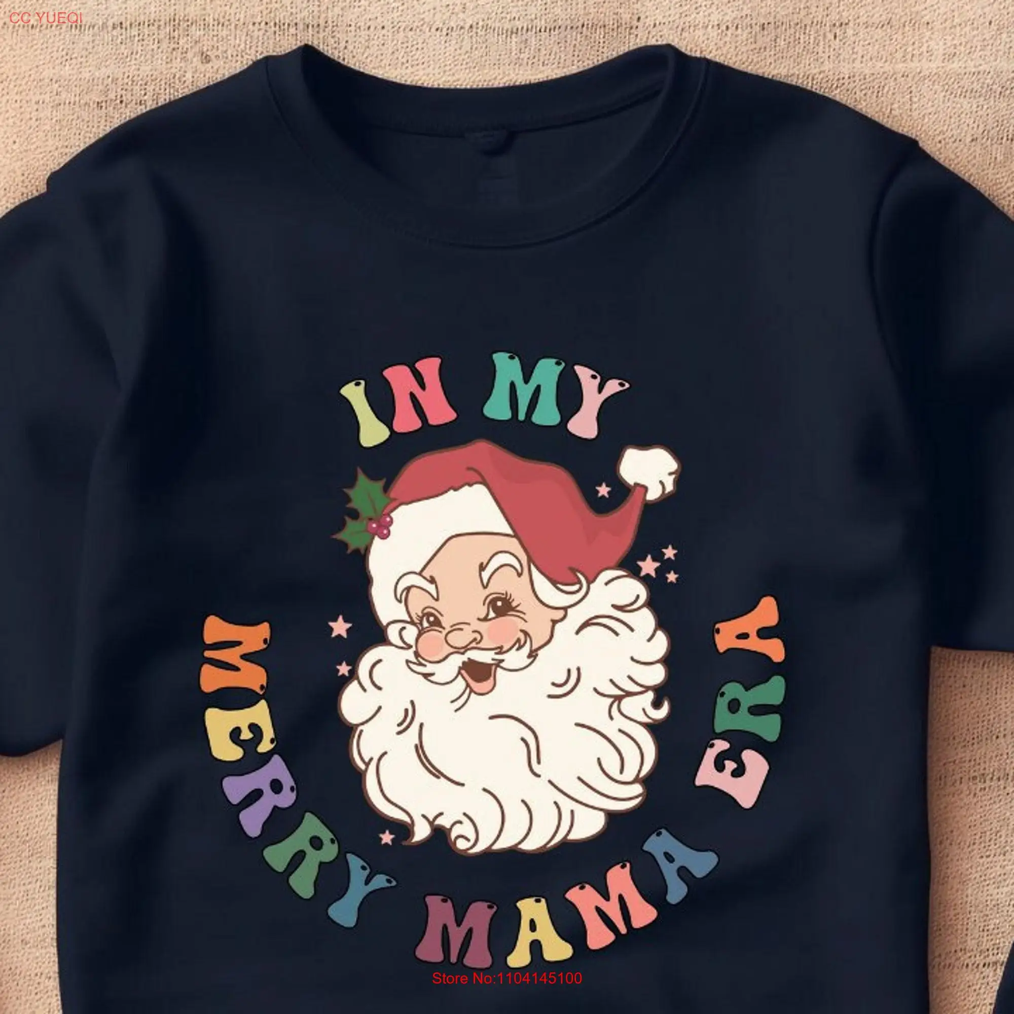 In My Merry Mama Era T Shirt Mom Sweater Girl Club Santa New Expecting Gender Reveal SweaT long or short sleeves