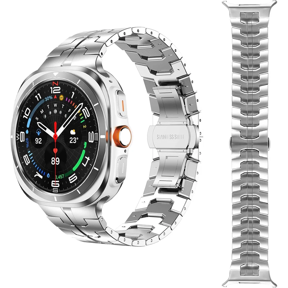Armor Stainless steel Strap For Samsung Galaxy Watch 8 classic 46mm 44mm 40mm Metal Bracelet correa pulseira Galaxy Watch 8 band