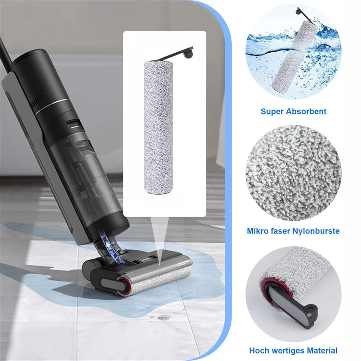 Per Dreame H12 Pro / H12 Dual Cordless Wet and Dry Aspirapolvere Spazzole a rullo Filtri HEPA Parti di ricambio