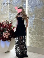 Mirror Dress Elegant Vintage Sweet Sexy Black Mermaid Lace Beads Customized Formal Occasion Prom Dress Evening Party Gowns