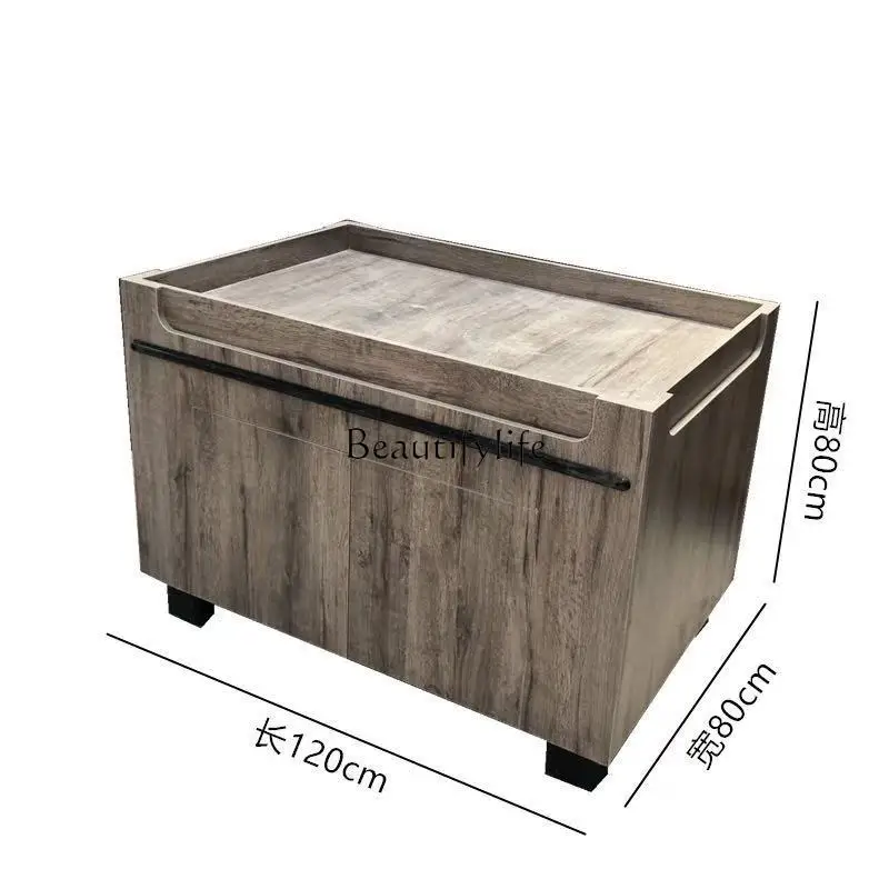 Supermarket wooden grain cabinet loose scale dried fruit paint-free cabinet snacks candy