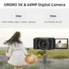 ORDRO G730 デジタルカメラコンパクト 4K Vlog ビデオカメラ 12X 光学ズーム 3.2 インチタッチスクリーンマニュアルオートフォーカス写真撮影用 2