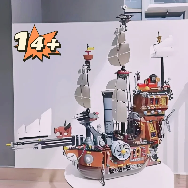 

Technical Pirate Ship 2741PCS 70810 Building Bricks Warship Sailboat Caribbean Adventure Bay Model Toys Gifts for Adults Friends