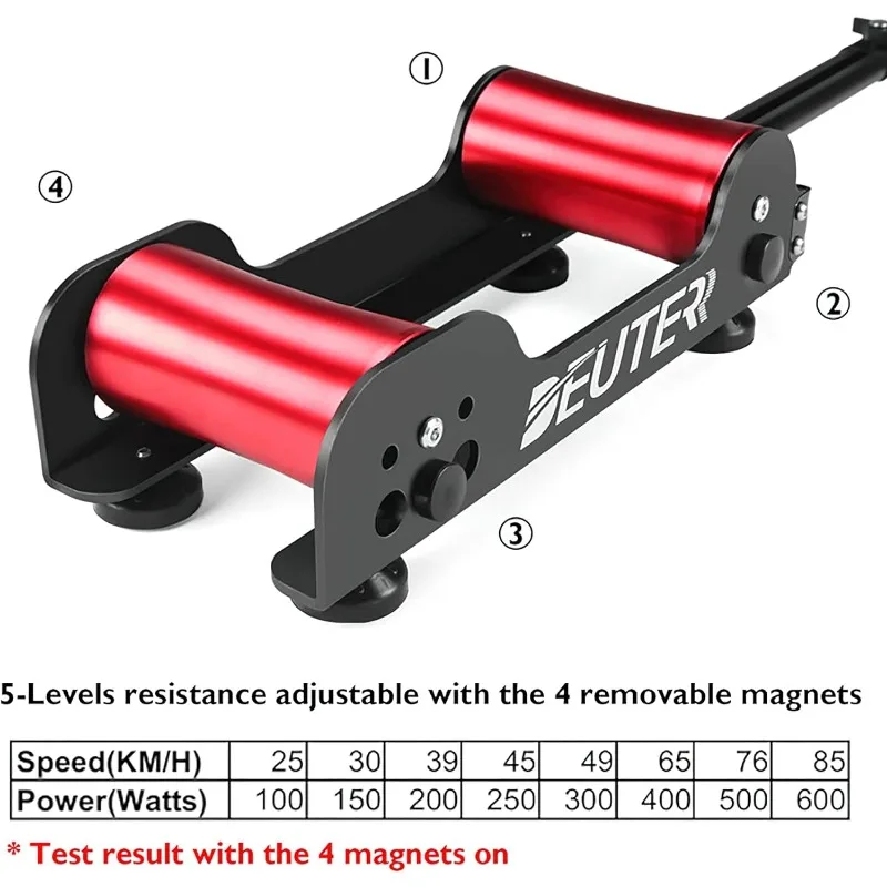 Stojak na rowery z regulacją oporu - Przenośne magnetyczne rolki rowerowe do ćwiczeń w pomieszczeniach / fitness / treningu - Fordable