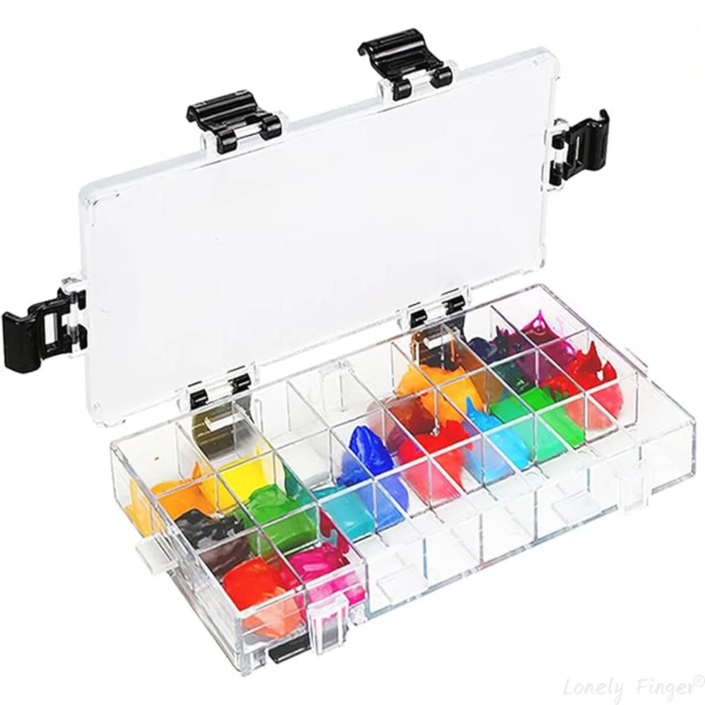 Paint Palette Tray, 24 Wells Watercolor Painting Pallet, Painting Palette Travel Box for Oil Paint, Gouache, Acrylic