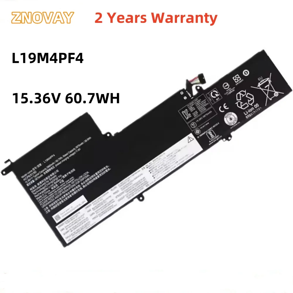 

ZNOVAY L19M4PF4 L19D4PF4 L19C4PF4 5B10W65297 Laptop Battery For Lenovo Ideapad Yoga Slim 7-14IIL05 7-14ARE05 15.36V 60.7WH