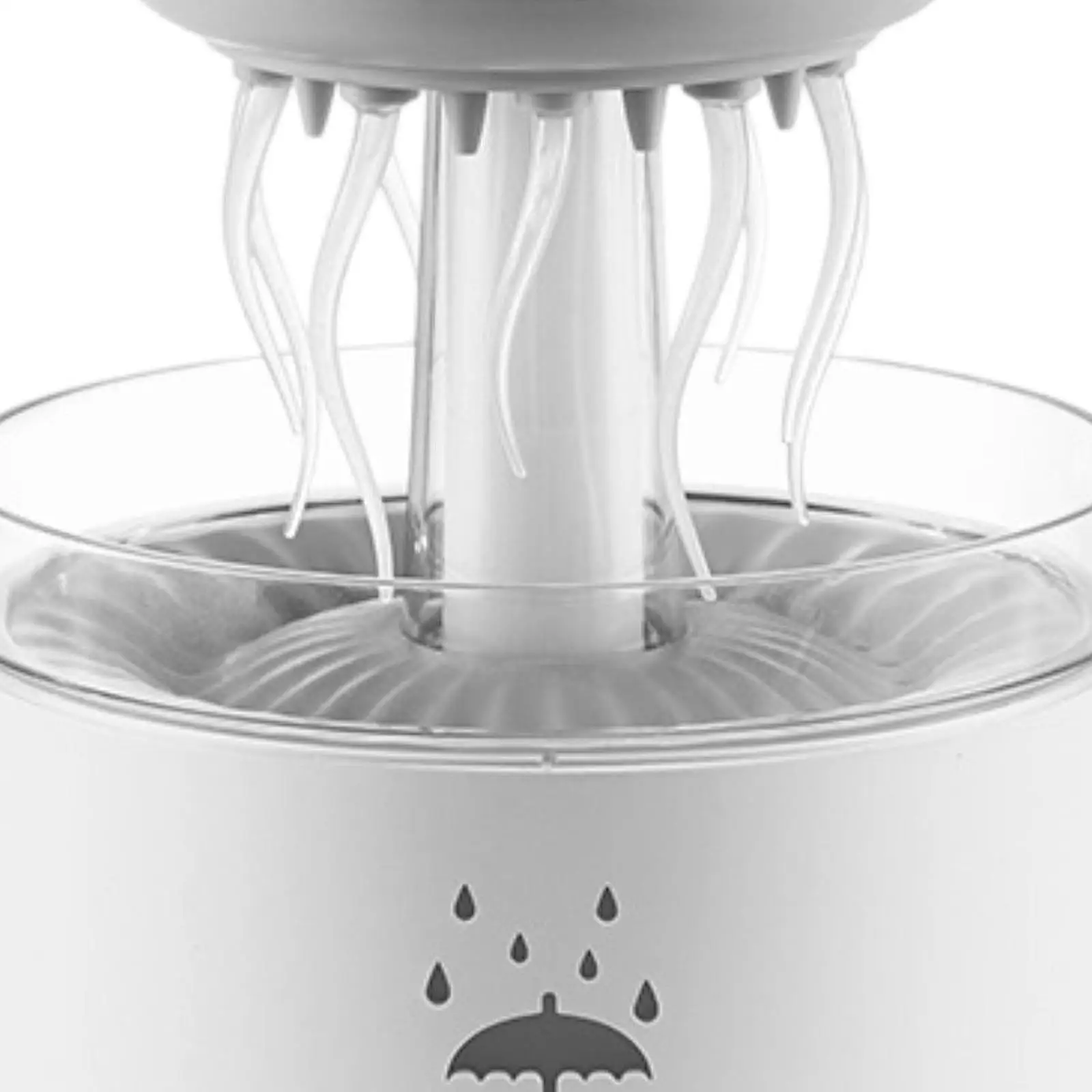 Humidificador de aire giratorio con forma de gota de lluvia para mesa, sala de estar y oficina