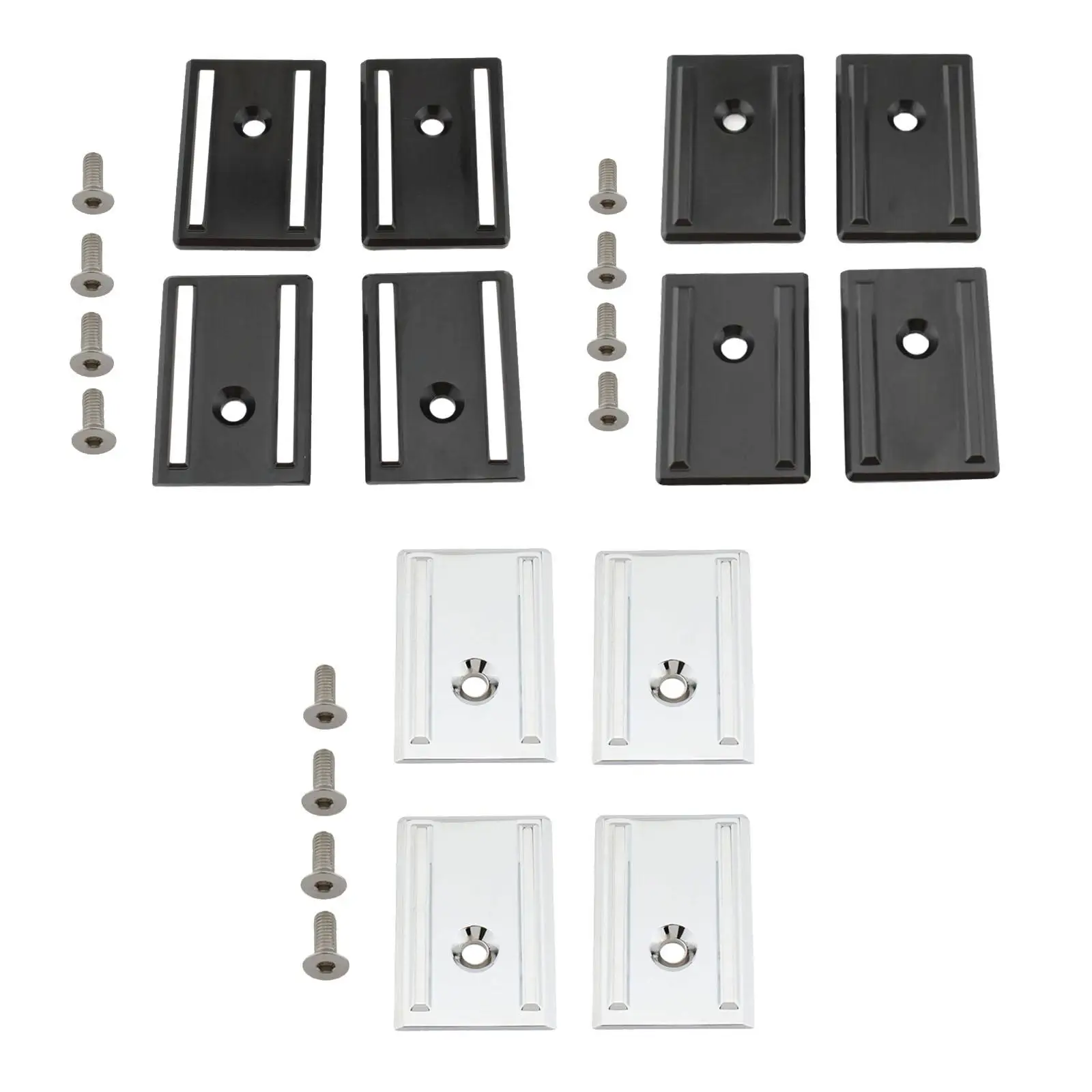 

4 Pieces Engine Decorative Covers Sturdy with Screws Easily Install Replace Parts Motorcycle Accessories for V-max1200