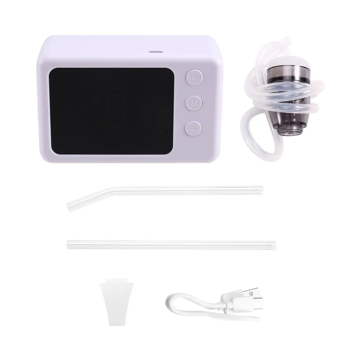 مجموعة إزالة فراغ حجر اللوزيل الإلكترونية العلوية LCD شاشة ديجيتال العناية بالفم أنبوب شفط الحلق