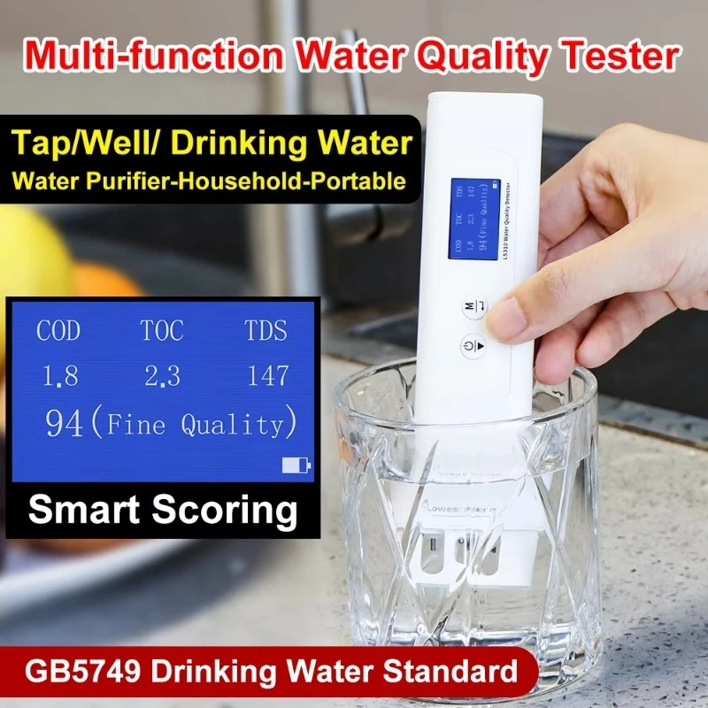 RTS LS310 6 in 1 Drinking Water Quality Tester TDS/COD/TOC/EC Multifunction High Quality Precision Digital Water Quality Tester