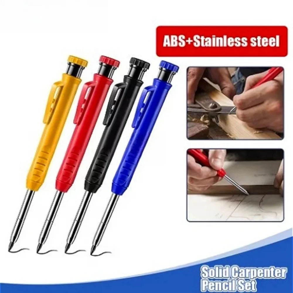 

Woodworking Pencil Card and Refill Deep Hole Marking and Drawing with 2.8mm Reliable and Durable Lead for Carpenters Engineering