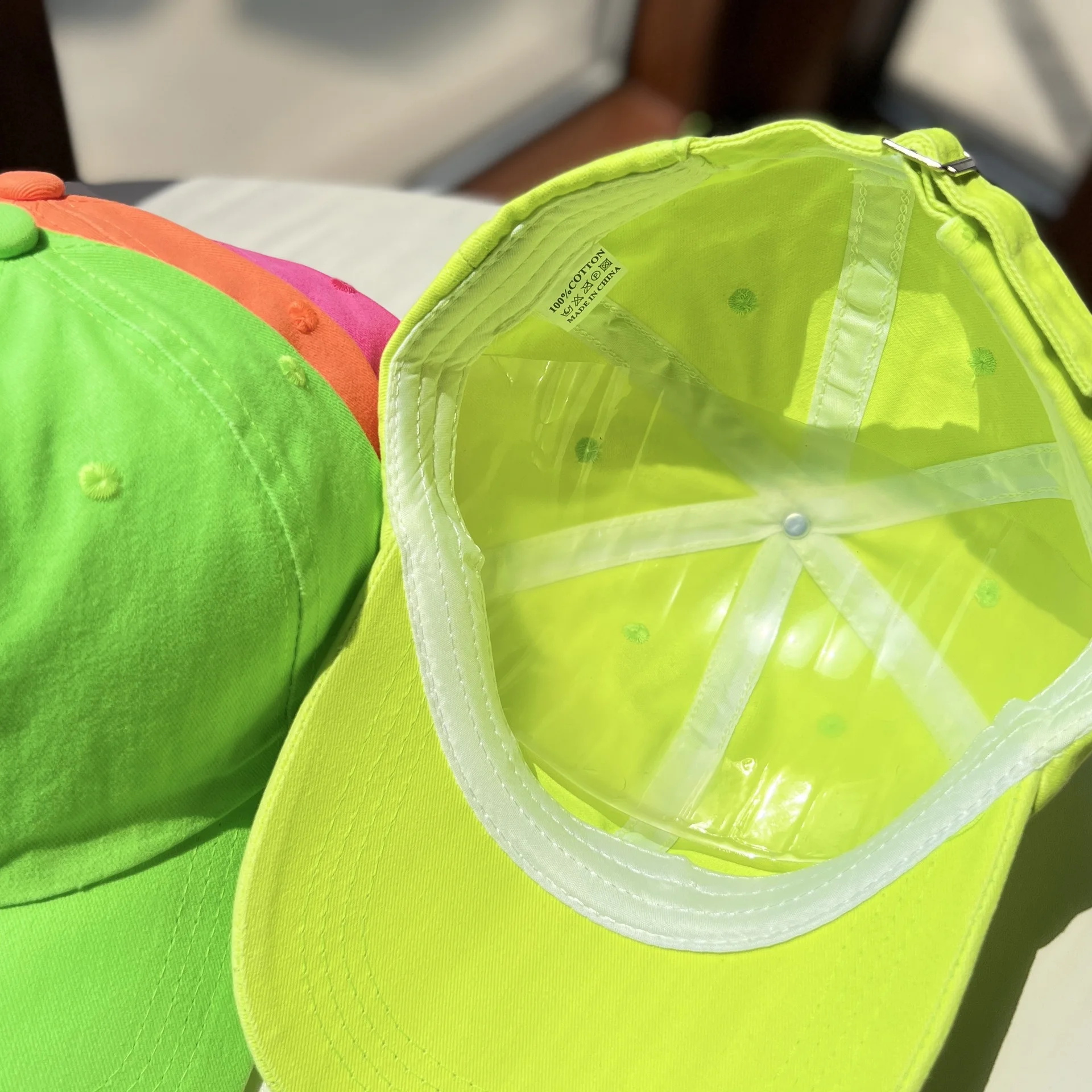 Baseball cap 2023 new color fluorescent yellow hat baseball cap outstanding cap women's cap wholesale sun hat