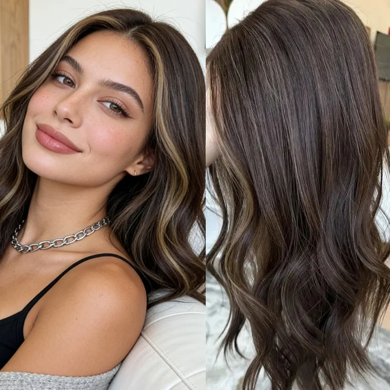 

Синтетические парики с темными и светлыми оттенками, парик с кружевной передней частью, женский парик, естественный вид, без клея, подходит для косплея и вечеринок