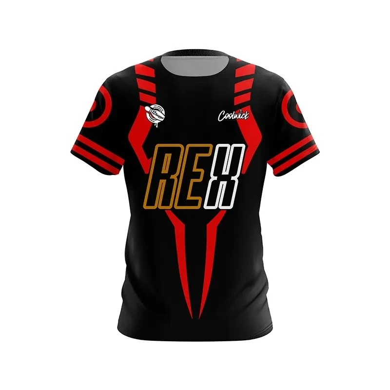 2025 verão novo 3D impresso 12Bagger x REX King of Curses uniforme de boliche para homens e mulheres camiseta de secagem rápida. camisas
