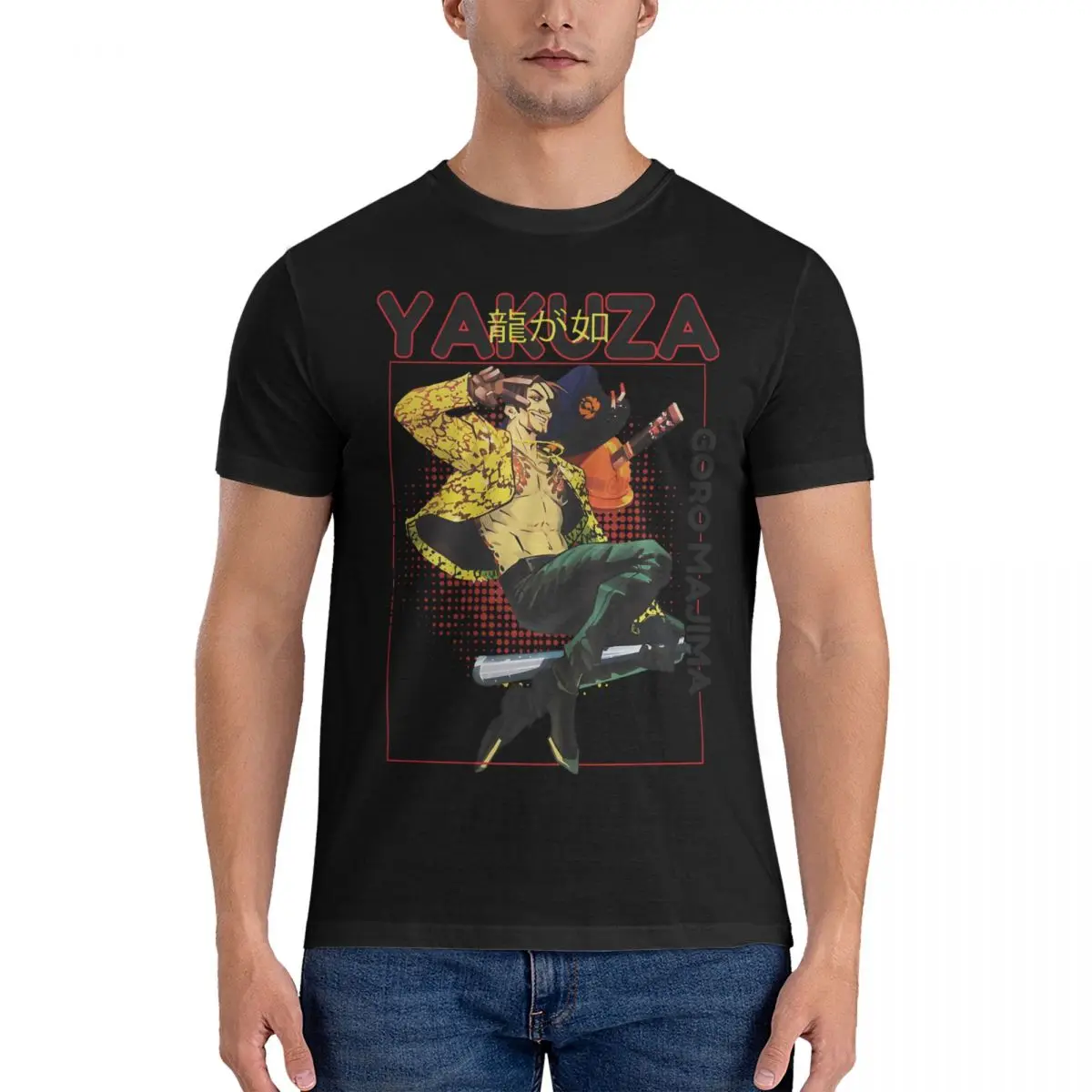 

Novelty Goro T-Shirt Men Crewneck 100% Cotton T Shirt YAKUZA Short Sleeve Tee Shirt Gift Idea Clothing