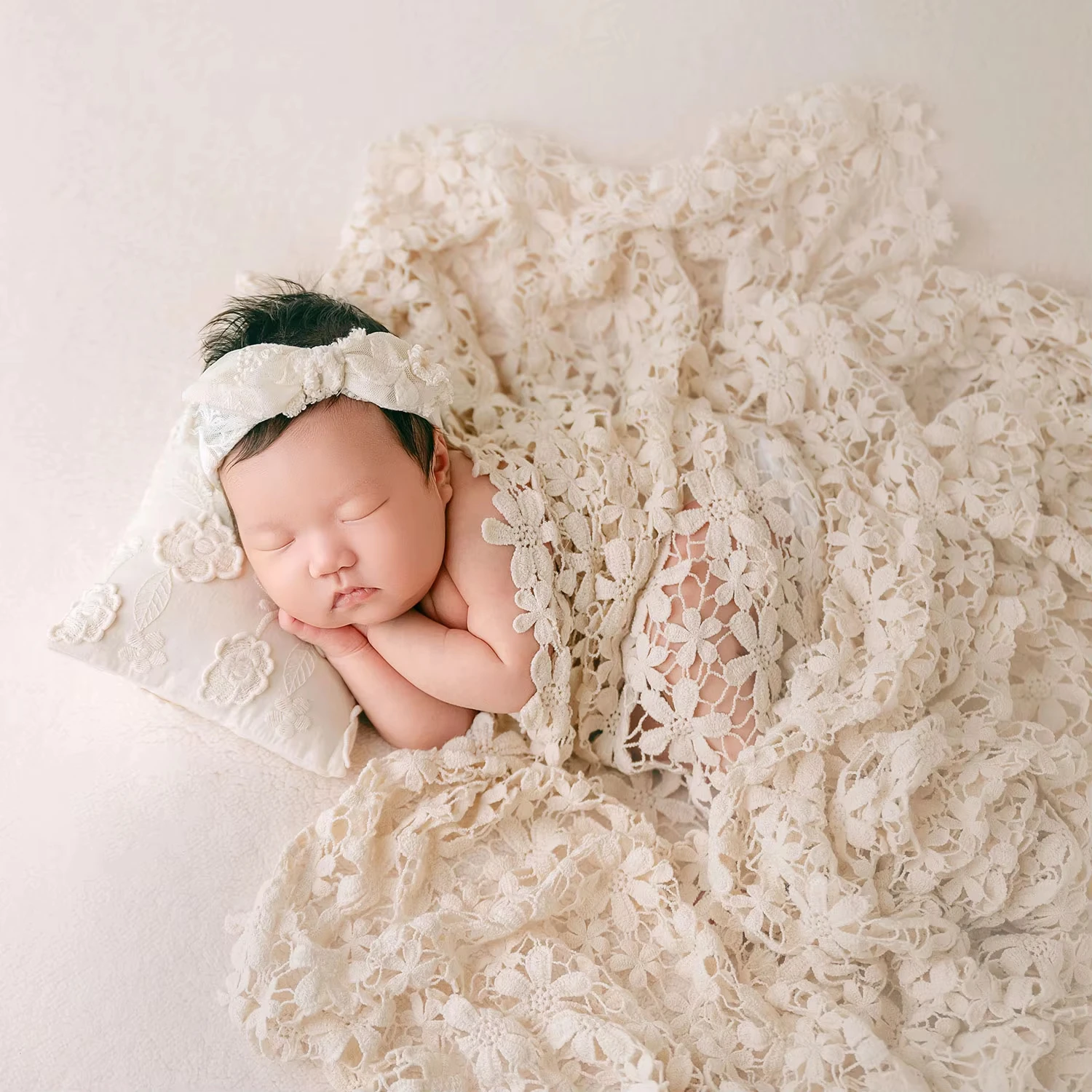 Pemotretan Bayi Perempuan Alat Peraga Fotografi Baru Lahir Aksesori Pose Foto Gaya Boho Fotografi untuk Studio Lab Bayi Baru Lahir