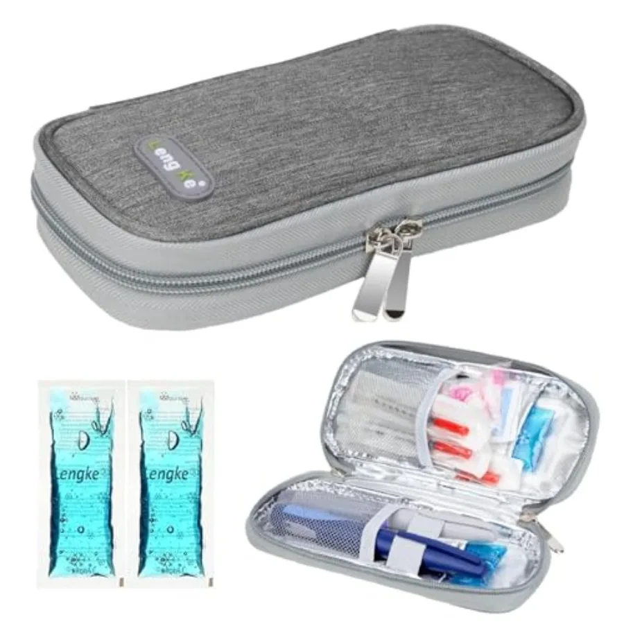 

YOUSHARES Insulin Cooler Travel Case, Diabetic Travel Case TSA Approved with 2 Ice Packs for GLP-1, for Ozempic, for Insulin Pe