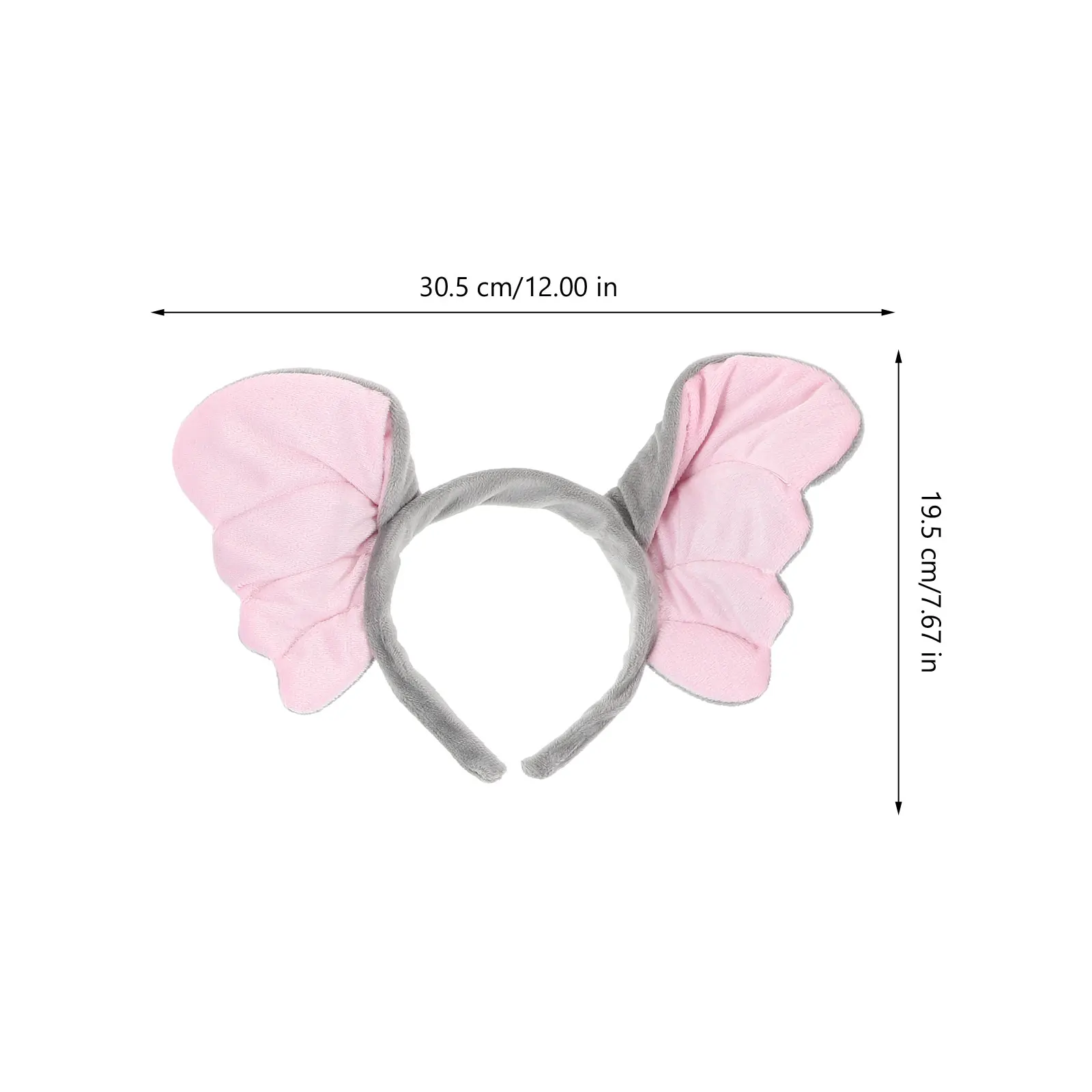 

Elephant Headdress Costume Set Elephant Ear Headband Grey Hair Hoop Child Party Accessory Decorative Tail Festival Prop Cartoon