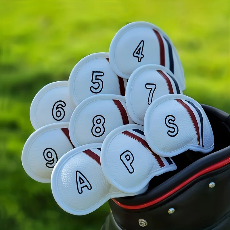 9pcs Premium Golf Iron Headcovers - Protect Your Clubs And Improve Your Game with Durable And Stylish Covers