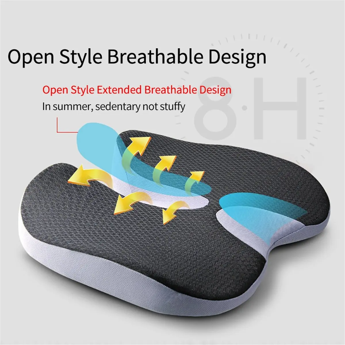 N14R Top Seat Cushion Anti-Slip Long-Term Sitting Pain Relief Comfortable Chair Car Seat Home Cushion