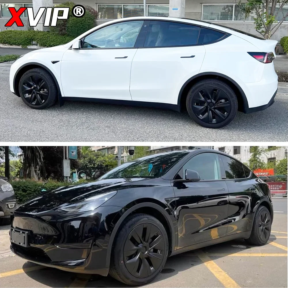 XVIP 19 pollici Gemini OEM Style HubCaps nero opaco protezione della copertura della ruota di ricambio per prestazioni originali per Tesla Model Y