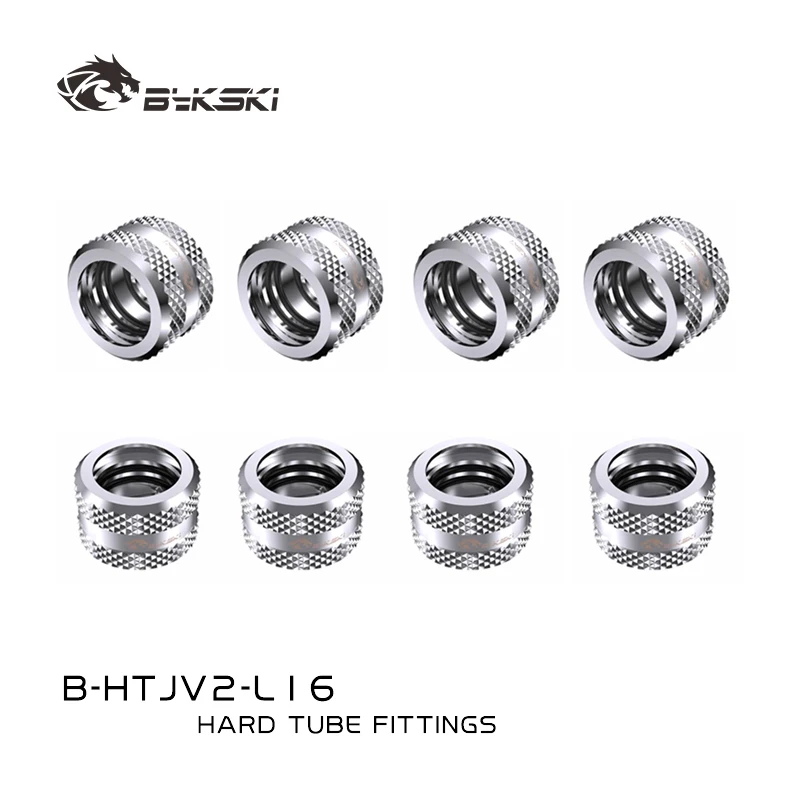 

BYKSKI 8 шт./лот жесткий фитинг для трубки OD12 мм/OD14 мм/OD16 мм, медный фитинг с ручным сжатием G1/4', используется для жесткости трубки PMMA/PETG