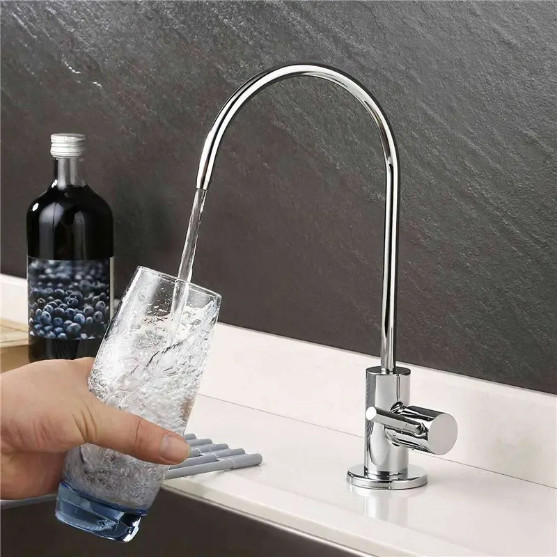RALCA-4 Set 1/4 Inch Stainless Steel Faucet Water Filter Tap For Kitchen Sink Rotation Faucet Fast Connection Drinking Water