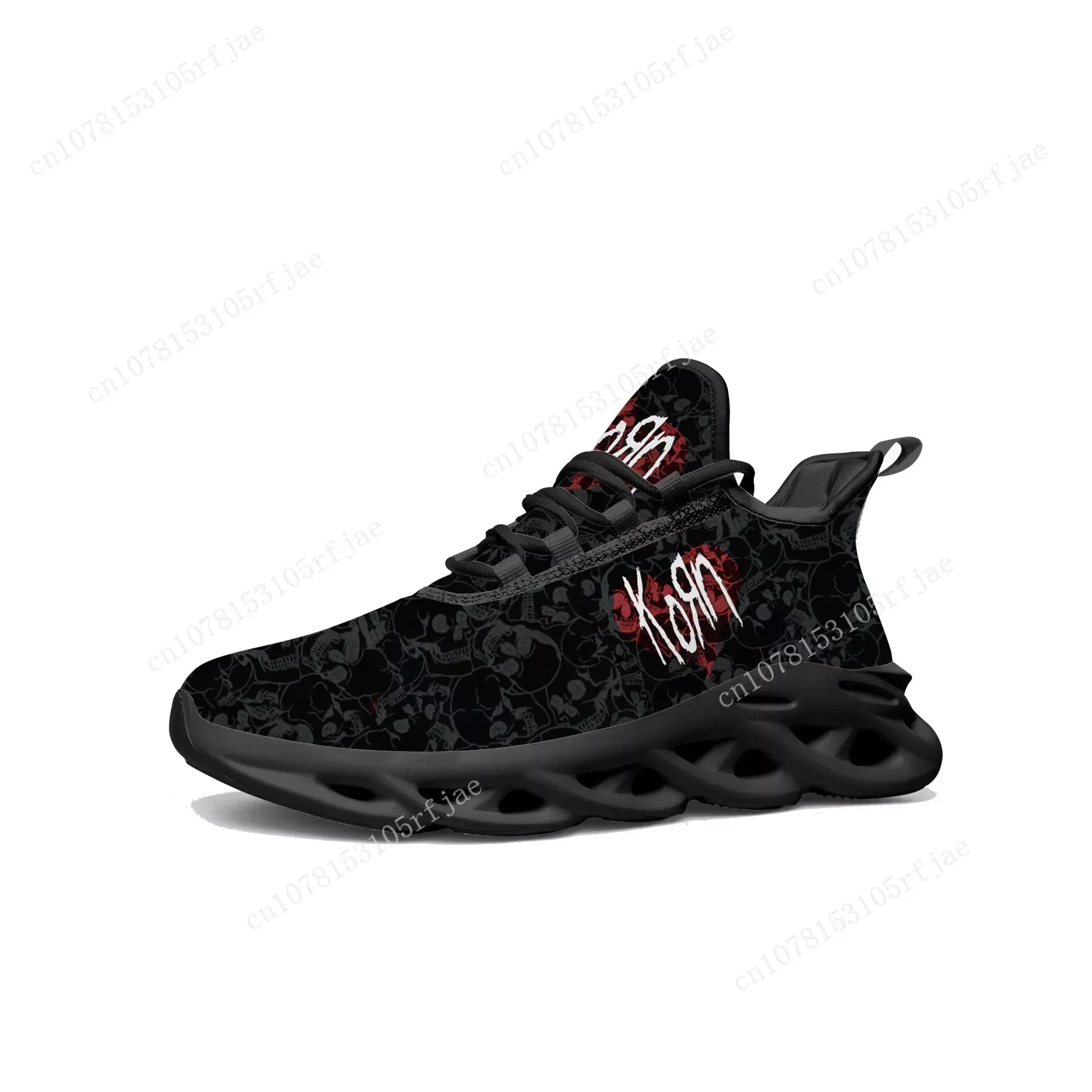 Korn Rock Band Flats Sneakers Mens Womens Sports Running Shoe Robert Smith Sneaker Lace Up Mesh Footwear Tailor-made Shoe Black