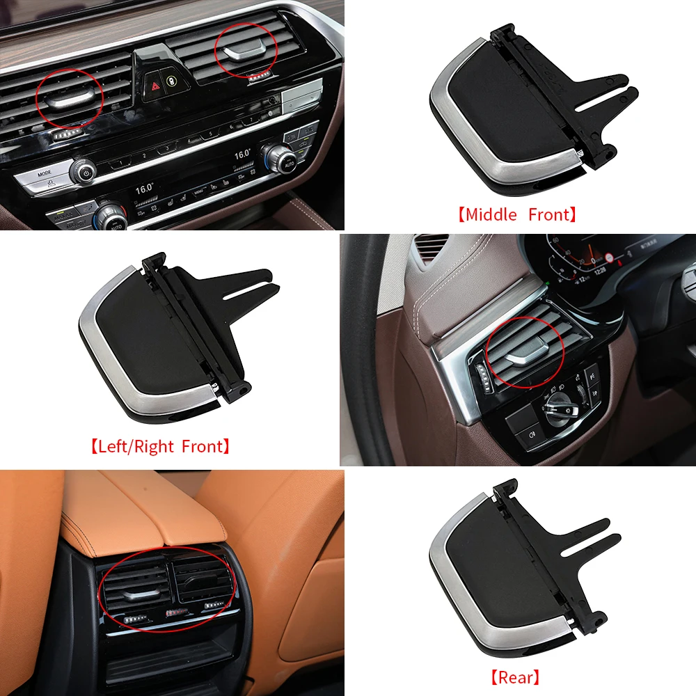 For BMW G30 G31 G32  Front Rear Dash Air Conditioner Ac Vent Grille Tab Clip Slider For BMW 5 6 Series 520 528 530 535 630 640GT