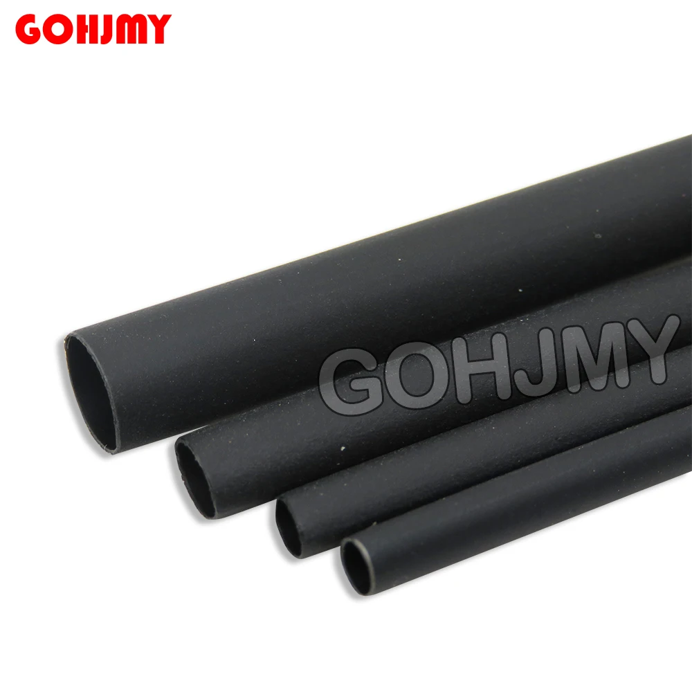 5Meters Heat Shrinkable Tube 1mm 1.5mm 2mm 3mm 4mm 5mm 6mm 2:1 Black Heat Shrink Tubing Shrinkable Sleeving DIY Connector wire