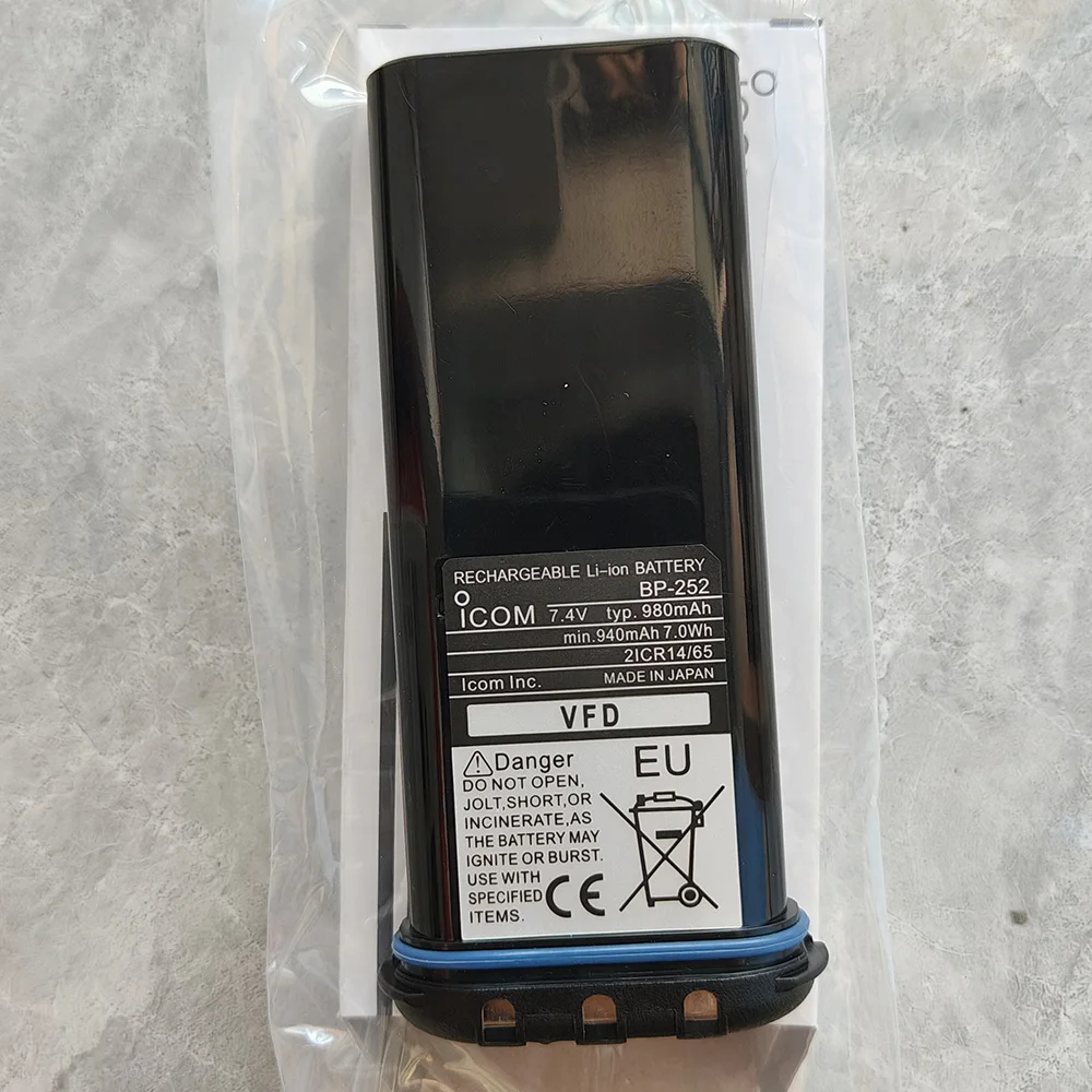 Eddie ion 7.4V 980mAh Batterie Compatible ICOM musicien å M33 M34 M36 Remplacer musicien 241 Radio BP-252 Batterie articulation thium Chargeur BC-173 en Option