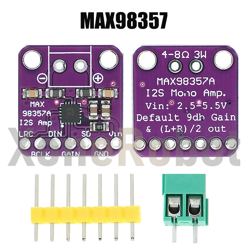 1-10 قطعة MAX98357 I2S 3 واط فئة D مكبر للصوت واجهة اندلاع DAC وحدة فك ترميز لوحة الصوت بدون مرشح لراسبيري Pi ESP32