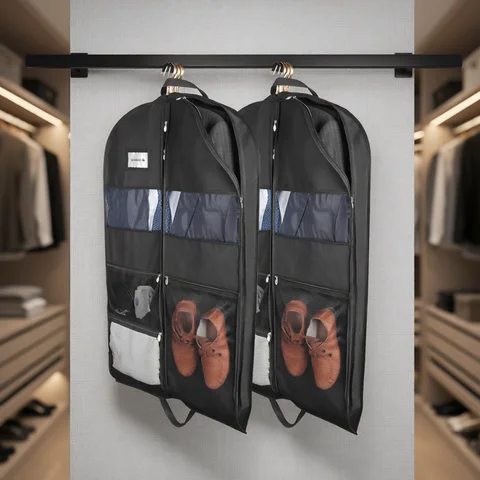 Dustproof Clothing Covers Waterproof Clothes Dust Cover Coat Suit Dress Protector Hanging Garment Bags Closet Organizer
