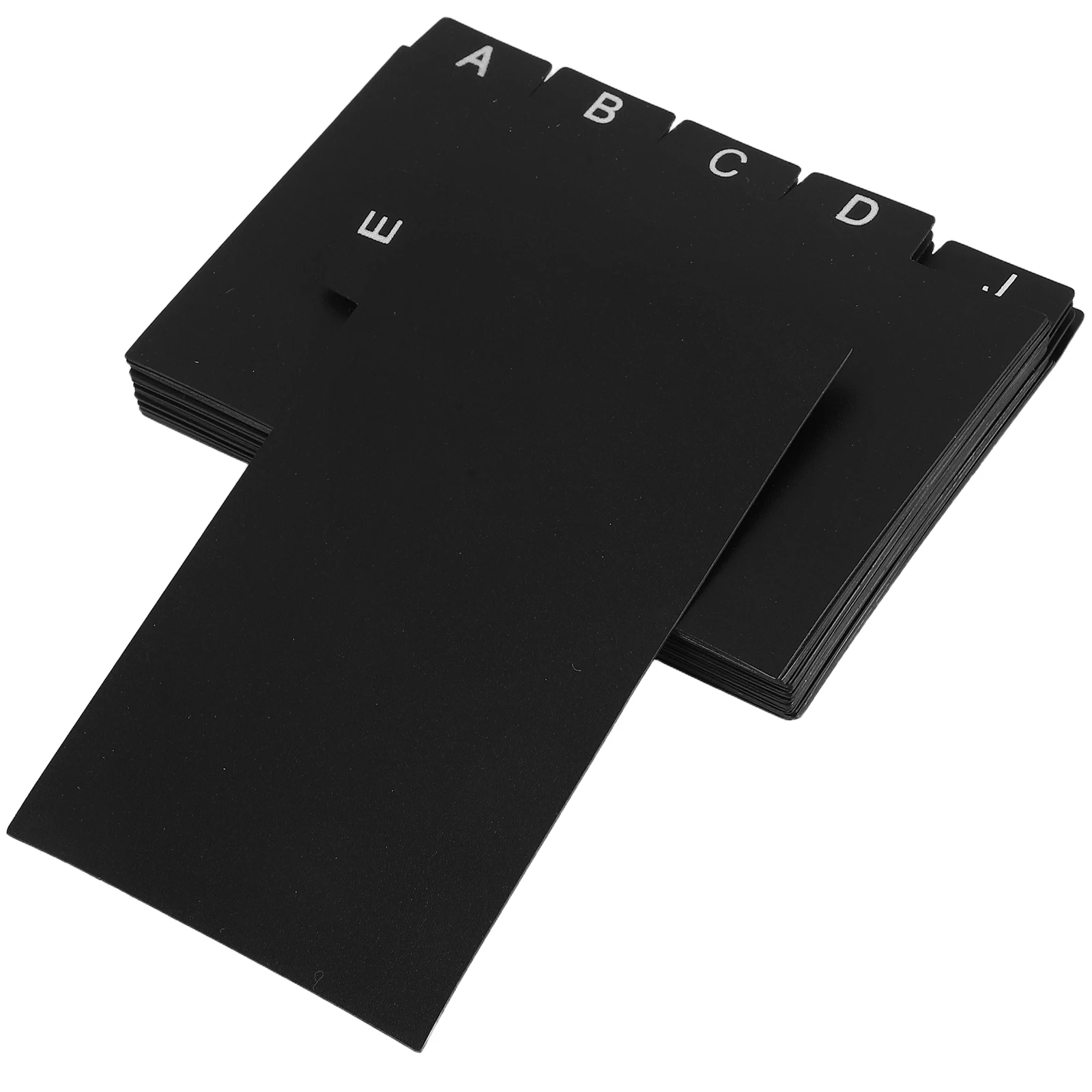 

30 Pcs Black Index Card Dividers PP Material Plastic Record Classification Tabs Easy Organization Space Saving