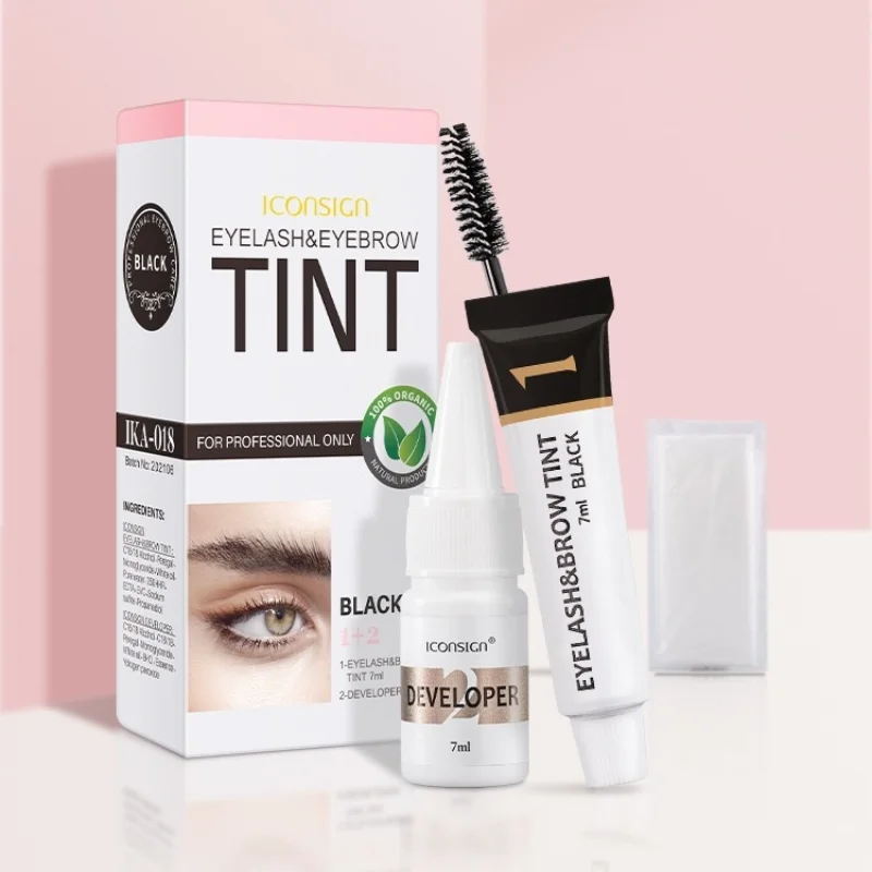 Eyelash Eyebrow Dye Tint Kit Fast Tint Brow Dye Gel Eyebrow Cream Black/Brown/Coffee Brow Enhancers Mascara Makeup Tool