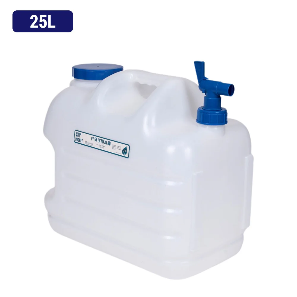 Food Grade Water Storage Containers Long Term for Outing Camping Fishing Rotating Faucet Design 10-25L Outdoor Tools