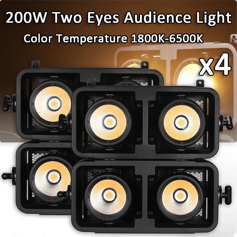 

4Pcs/Lot Outdoor Splicable 450W Two Eye Audience Light COB Par Lighting DJ Wash Light Stage Lighting Party Disco Ligh