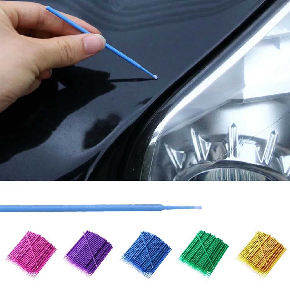 

100pcs Convenient Maintenance Tools Automobile Washer Disposable Dentistry Pen Paint Touch-up Paint Brushes Car Applicator Stick