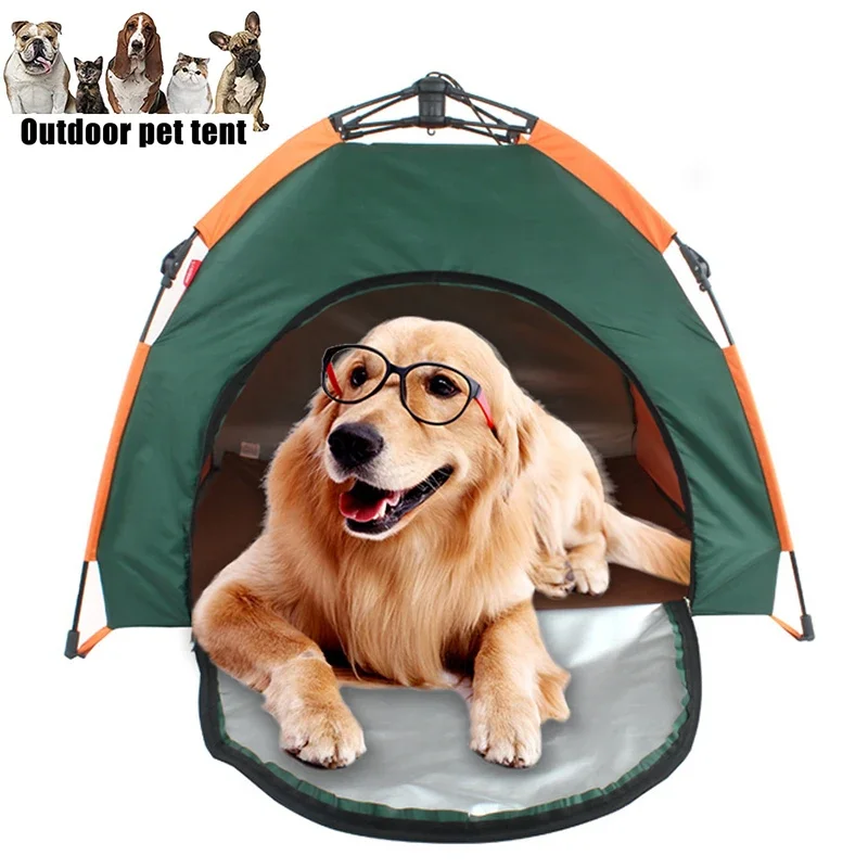 

Fit Big Middle Dog Puppy Cat Outdoor OIndoor Dog Tent Pet Tent Portable Folding Teepee Cat Bed House with Cushion Easy Assemble