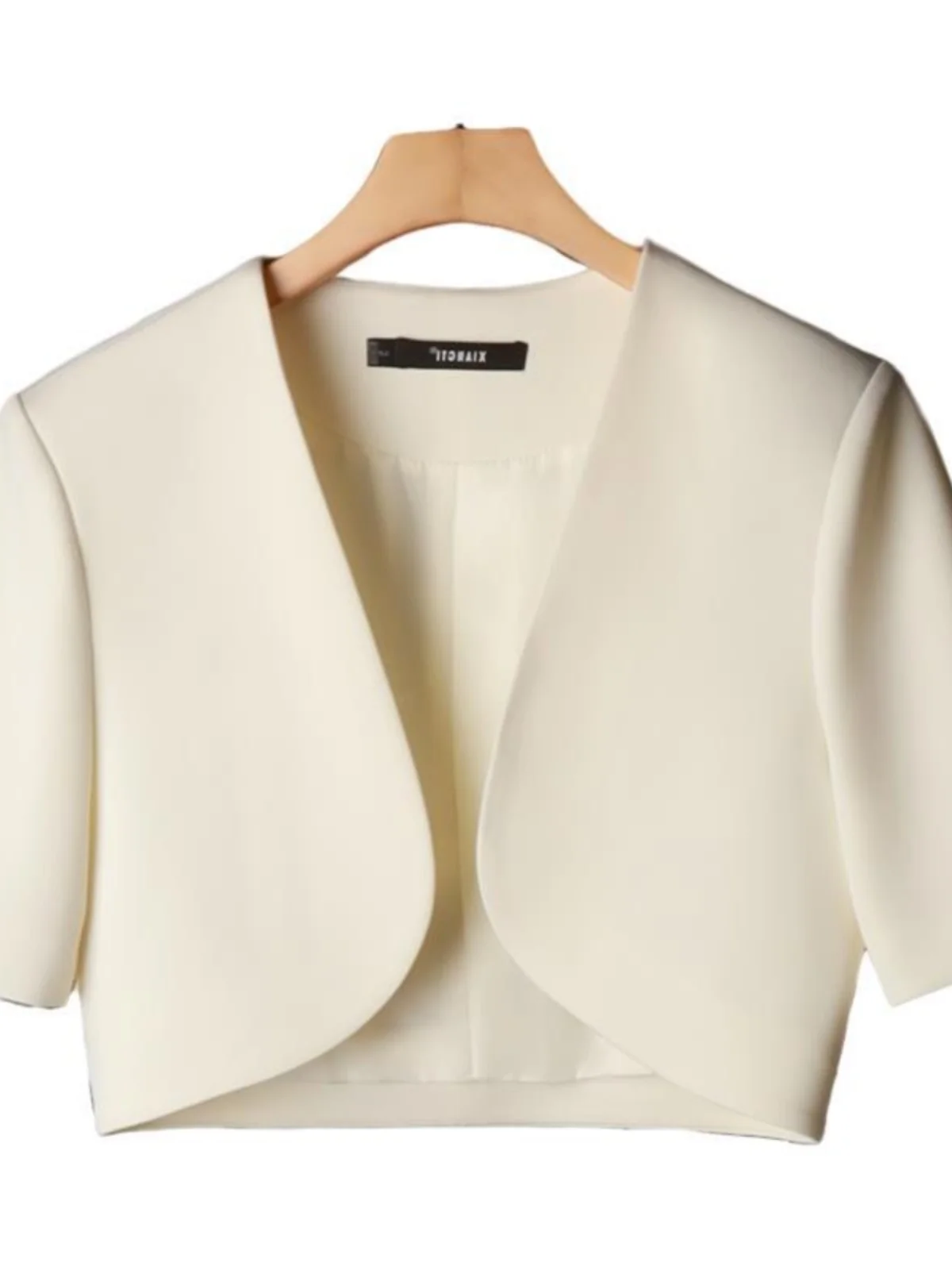 

Women's Casual ort Sve Suit Jaet Size Gentle Sle Korean Version ort Coat Soft Cr Color Small oulder