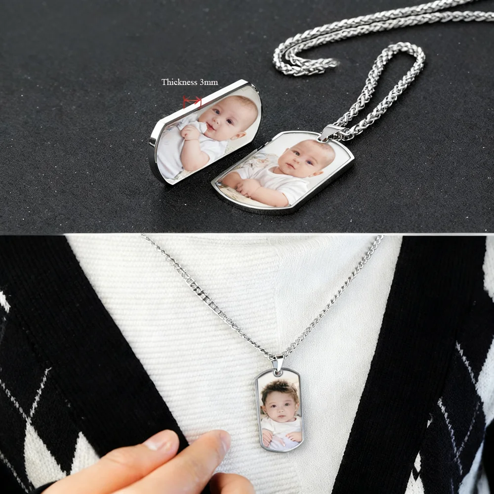 

Ожерелье с подвеской в виде фото для новорожденных на заказ, детское поступление, ювелирные изделия с гравировкой в информации о рождении, подарок на память для мамы и друга, подарок для ребенка